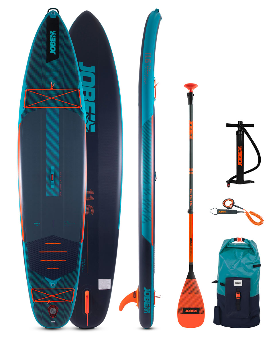 Billede fra myndighedens meddelelse af det tilbagekaldte produkt Jobe 11.6 Duna Inflatable Sup Board. Årsag: OKTILTAG.