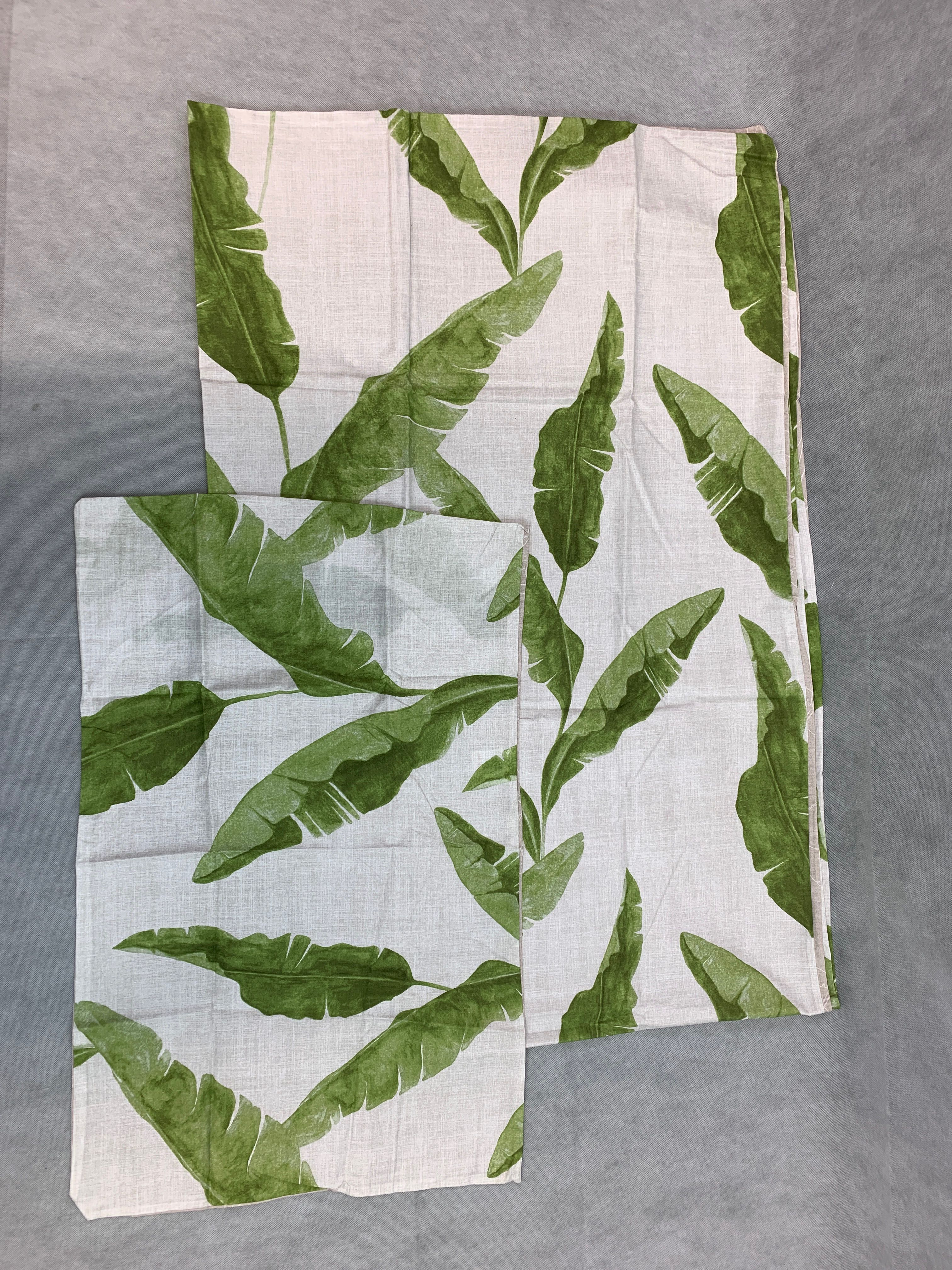 Billede fra myndighedens meddelelse af det tilbagekaldte produkt Banana Leaves Bed Linen Set. Årsag: OKTILTAG.