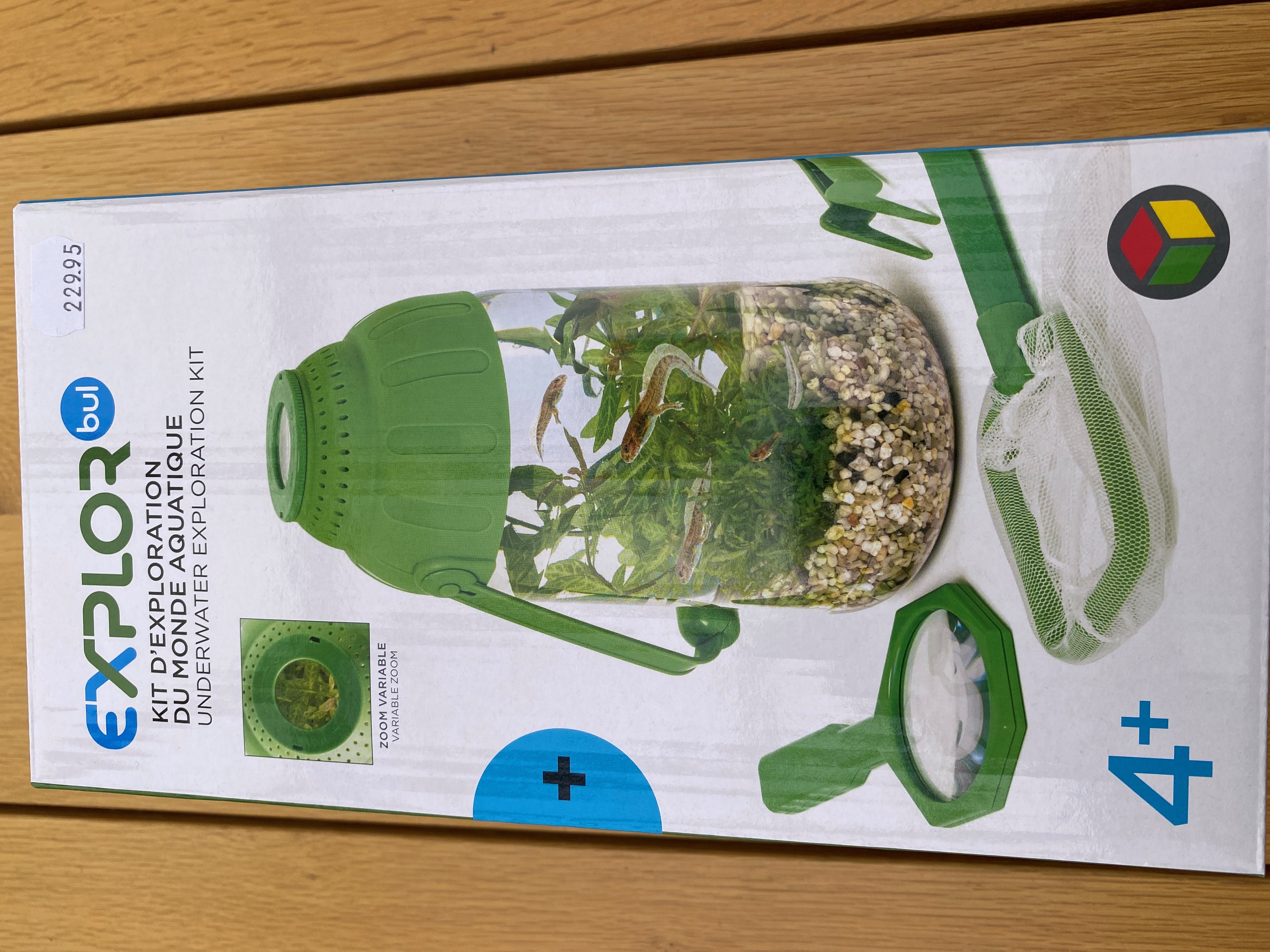 Billede fra myndighedens meddelelse af det tilbagekaldte produkt Underwater exploration kit. Årsag: OKTILTAG.