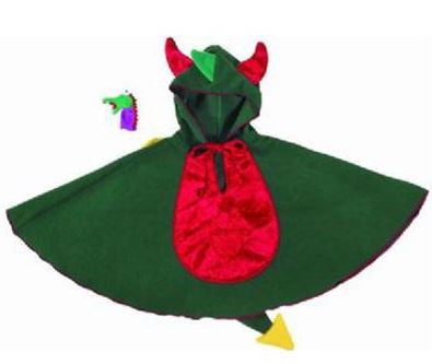 Billede fra myndighedens meddelelse af det tilbagekaldte produkt Dino babykappe m/fingerdukke. Årsag: OKTILTAG.