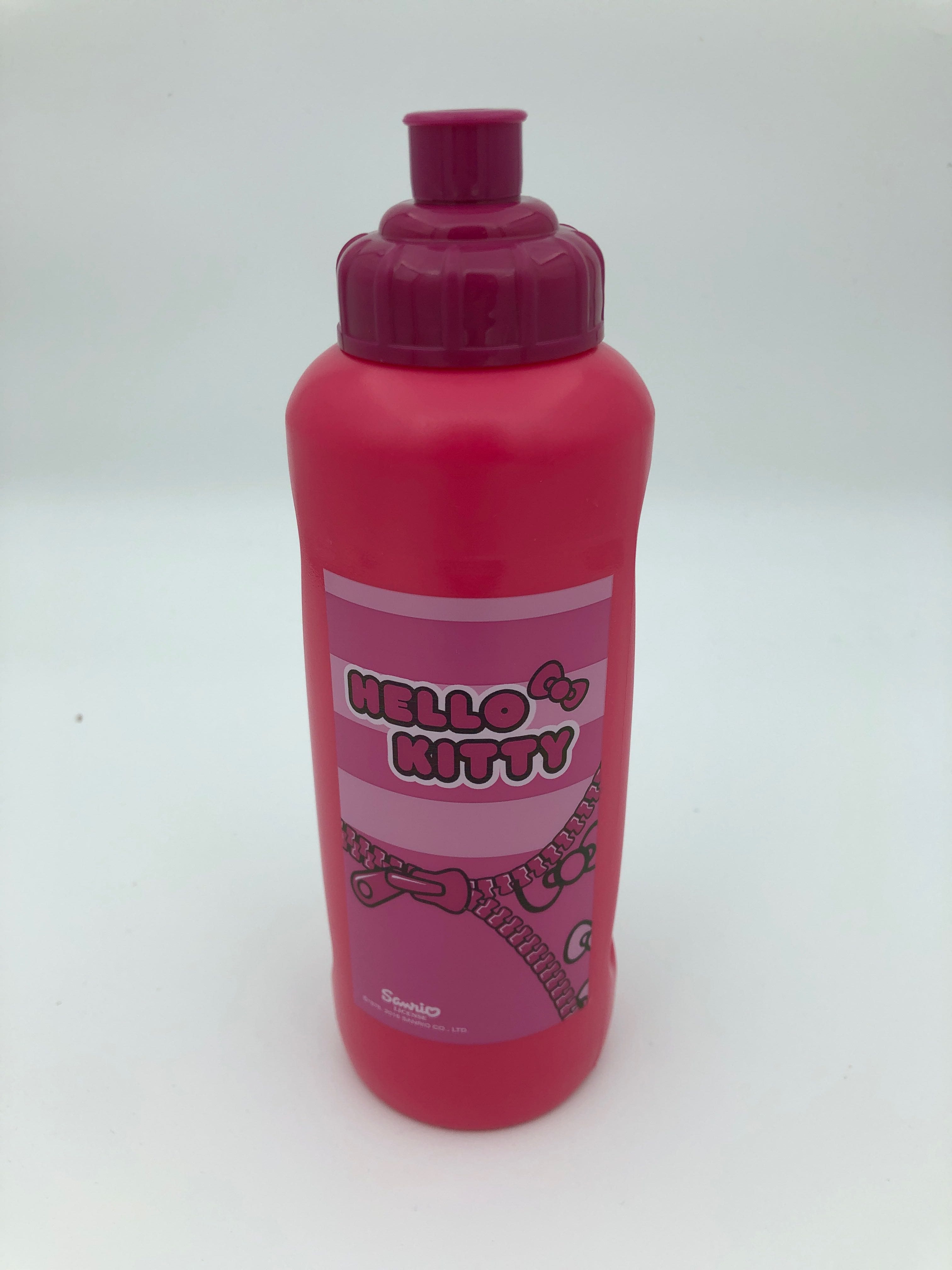 Billede fra myndighedens meddelelse af det tilbagekaldte produkt NN - Hello Kitty drikkedunk - Lyserød. Årsag: OKTILTAG.