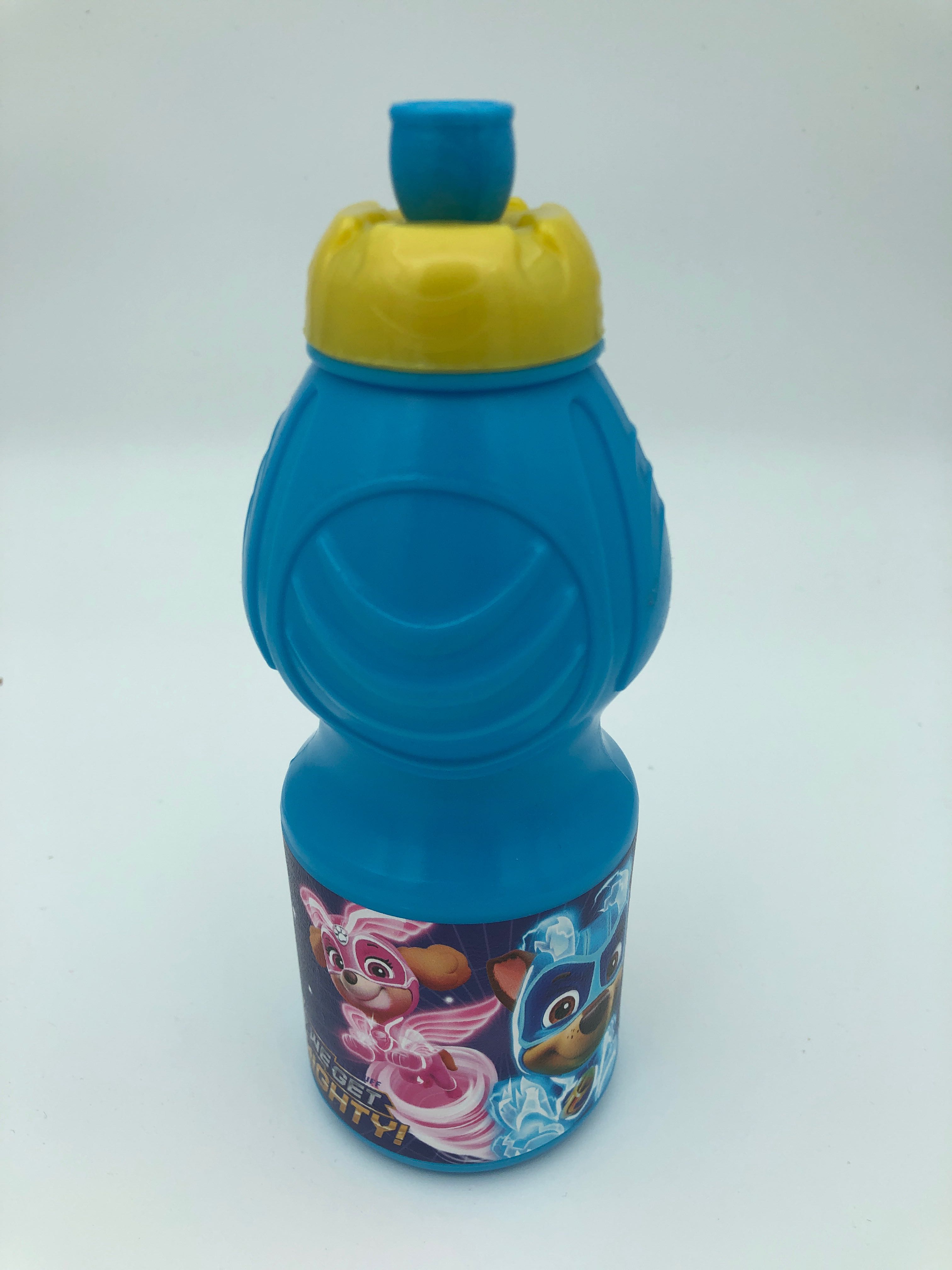 Billede fra myndighedens meddelelse af det tilbagekaldte produkt Paw Patrol Drikkedunk 400 ML. Årsag: OKTILTAG.