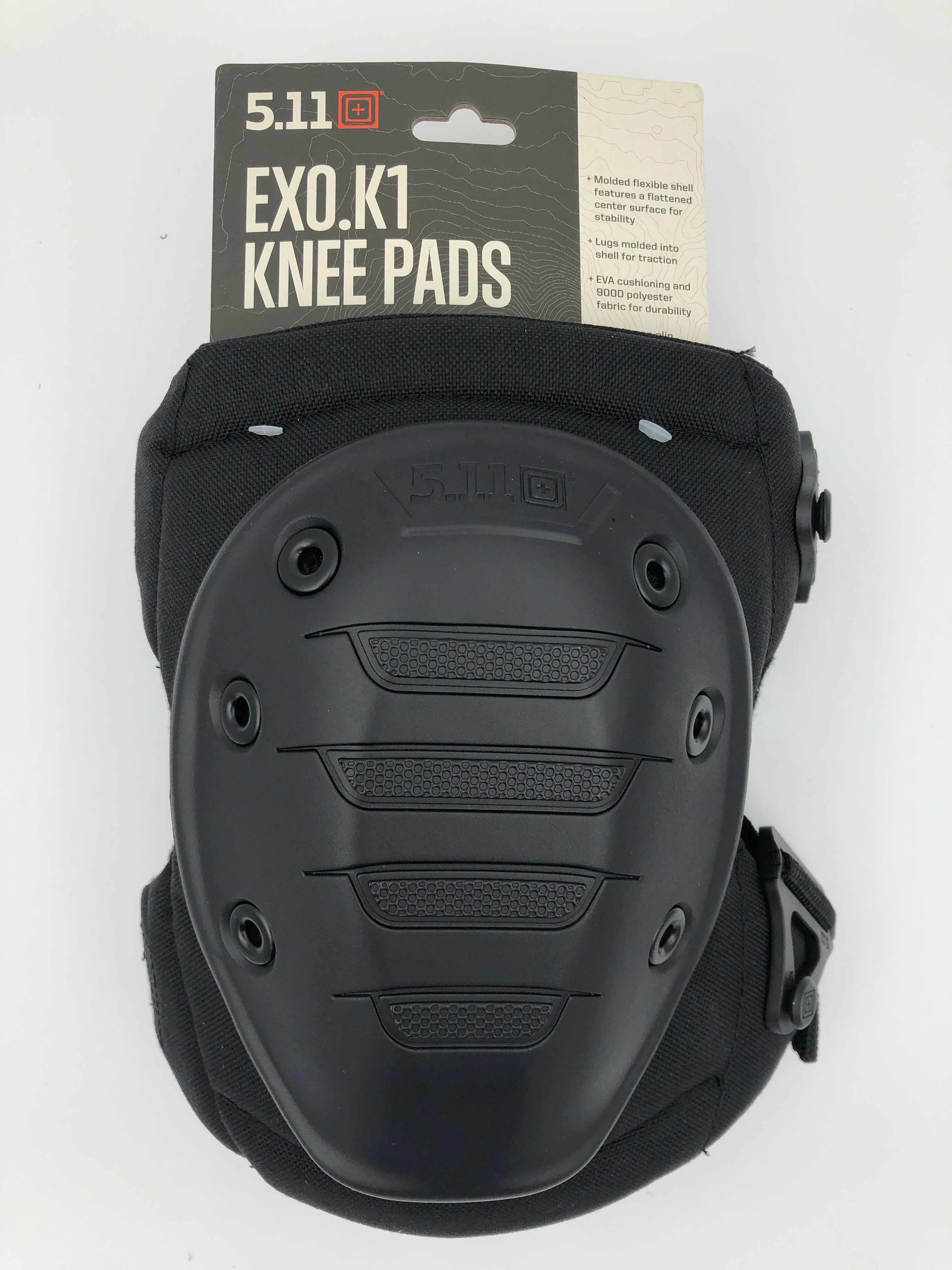 Billede fra myndighedens meddelelse af det tilbagekaldte produkt 5.11 EXO.K1 EXTERNAL KNEE PAD. Årsag: OKTILTAG.