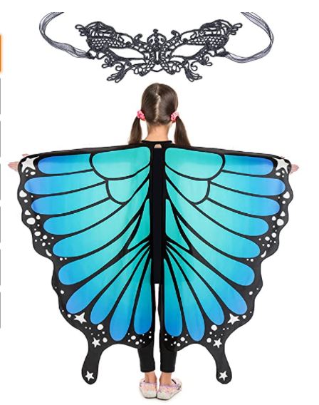Billede fra myndighedens meddelelse af det tilbagekaldte produkt Butterfly Wings for Girls Kids. Årsag: OKTILTAG.