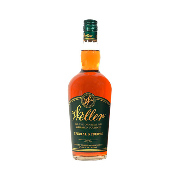 Billede fra myndighedens meddelelse af det tilbagekaldte produkt W. L. Weller Special Reserve Kentucky Str. Bourbon 75cl 45%alc. Årsag: OKTILTAG.