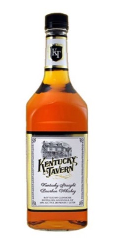 Billede fra myndighedens meddelelse af det tilbagekaldte produkt Kentucky Tavern Straight Bourbon Whiskey 40% 75cl. Årsag: OKTILTAG.