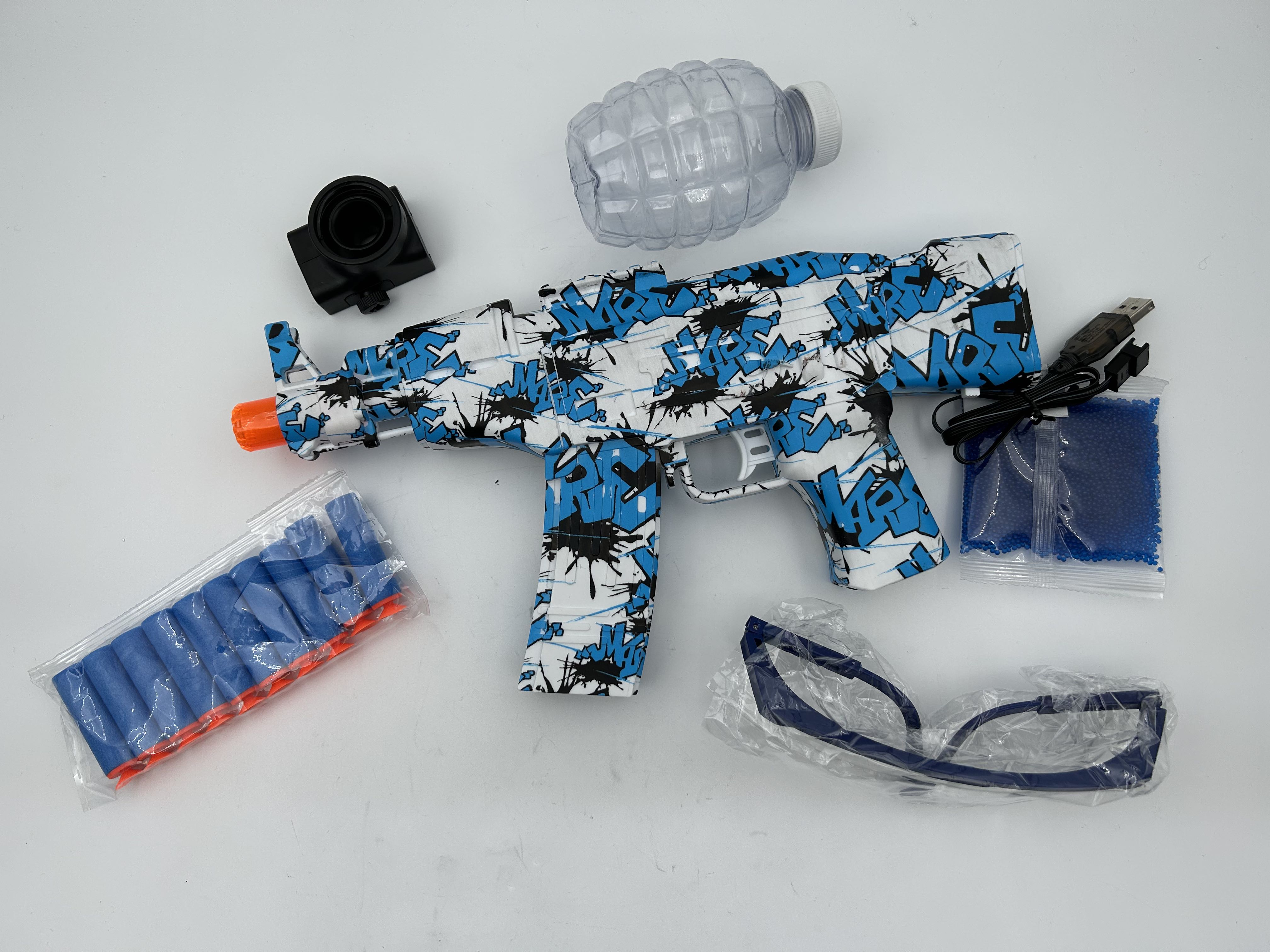 Billede fra myndighedens meddelelse af det tilbagekaldte produkt Glock Gel Blaster legetøjspistol. Årsag: OKTILTAG.