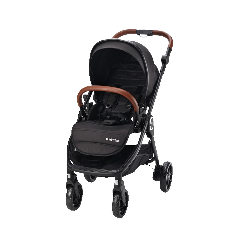 Billede fra myndighedens meddelelse af det tilbagekaldte produkt Babytrold klapvogn Holi. Årsag: OKTILTAG.