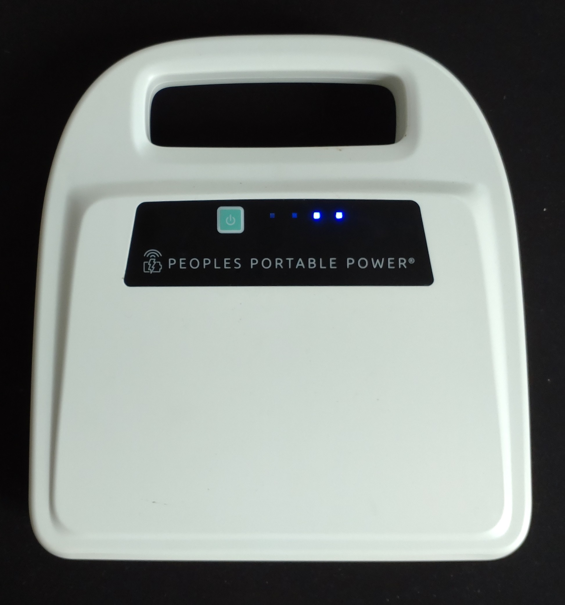 Billede fra myndighedens meddelelse af det tilbagekaldte produkt Peoples portable power - batteripakke. Årsag: OKTILTAG.