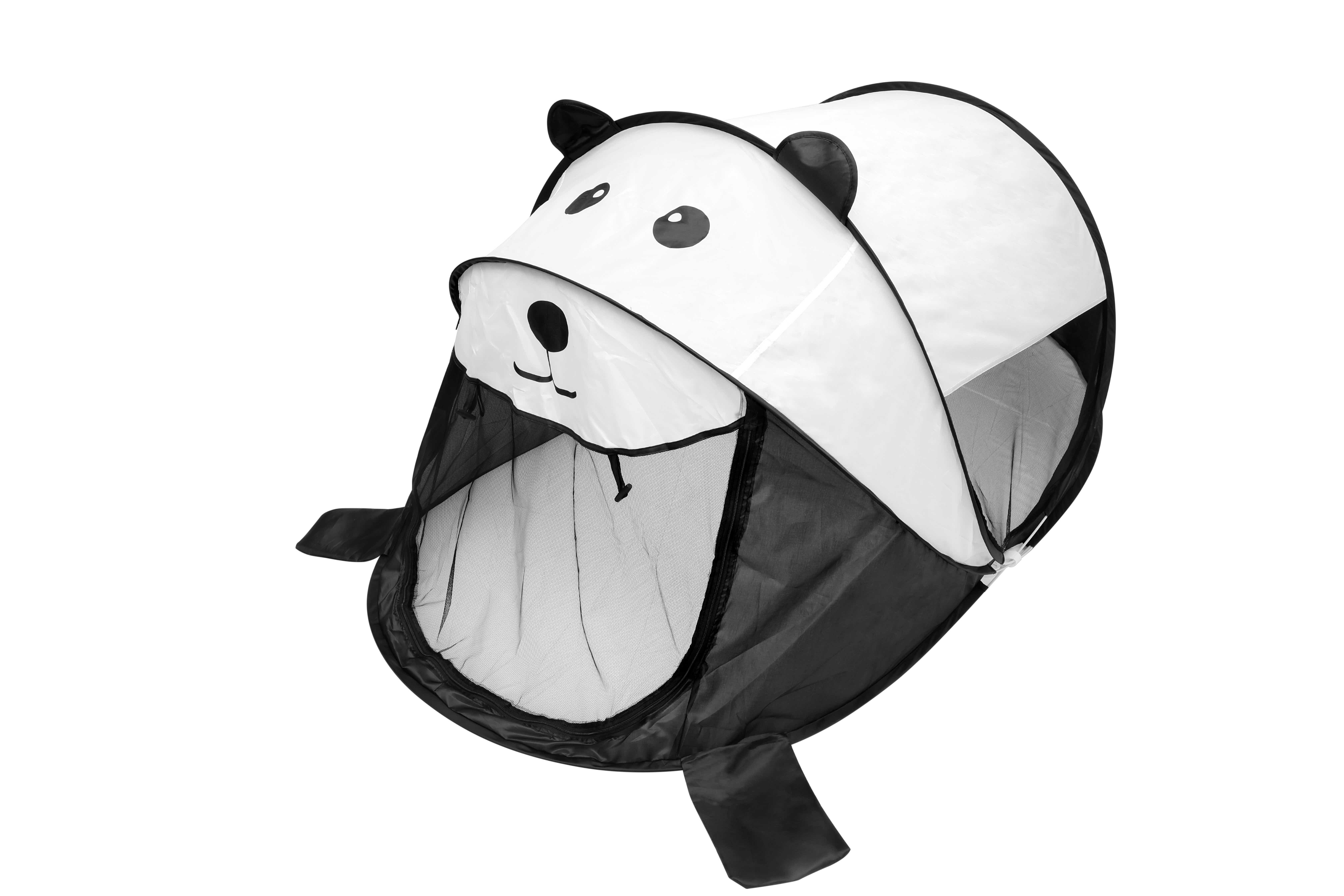Billede fra myndighedens meddelelse af det tilbagekaldte produkt Pop-up telt Panda. Årsag: OKTILTAG.