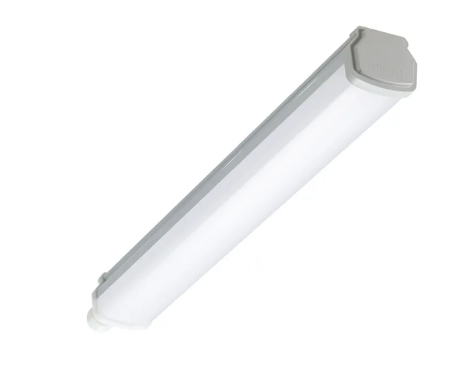 Billede fra myndighedens meddelelse af det tilbagekaldte produkt Ledinaire Industriarmatur WT060C 1800 lm, 840, 15W, 600 mm. Årsag: OKTILTAG.