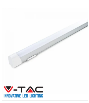 Billede fra myndighedens meddelelse af det tilbagekaldte produkt V-Tac 10W komplet LED armatur 60 cm, IP20, 230V. Årsag: OKTILTAG.