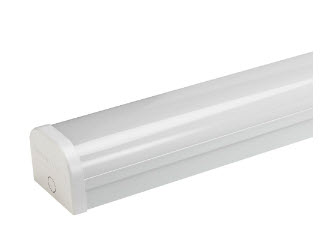 Billede fra myndighedens meddelelse af det tilbagekaldte produkt 40W LED Integrated Batten 4000K Double 1200mm Bell. Årsag: OKTILTAG.