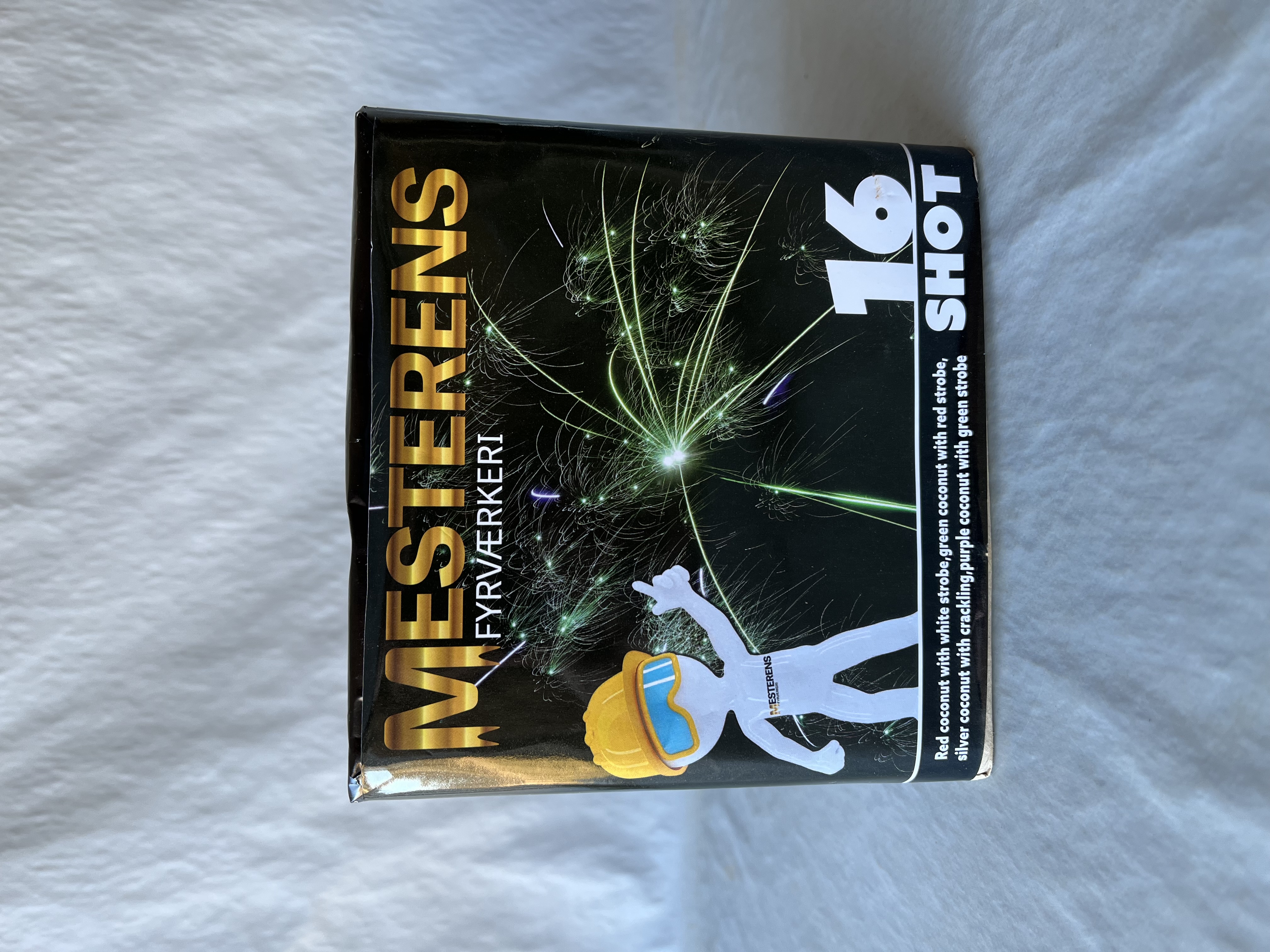 Billede fra myndighedens meddelelse af det tilbagekaldte produkt Mesterens Batteri. Årsag: OVERTRÆD.