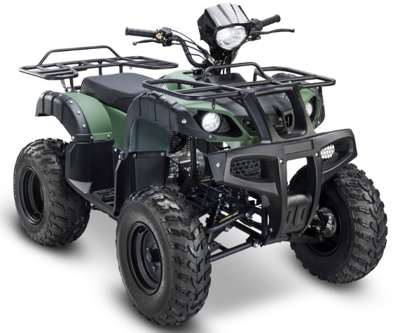 Billede fra myndighedens meddelelse af det tilbagekaldte produkt VGA ATV Farmer 250cc med træk. Årsag: OKTILTAG.