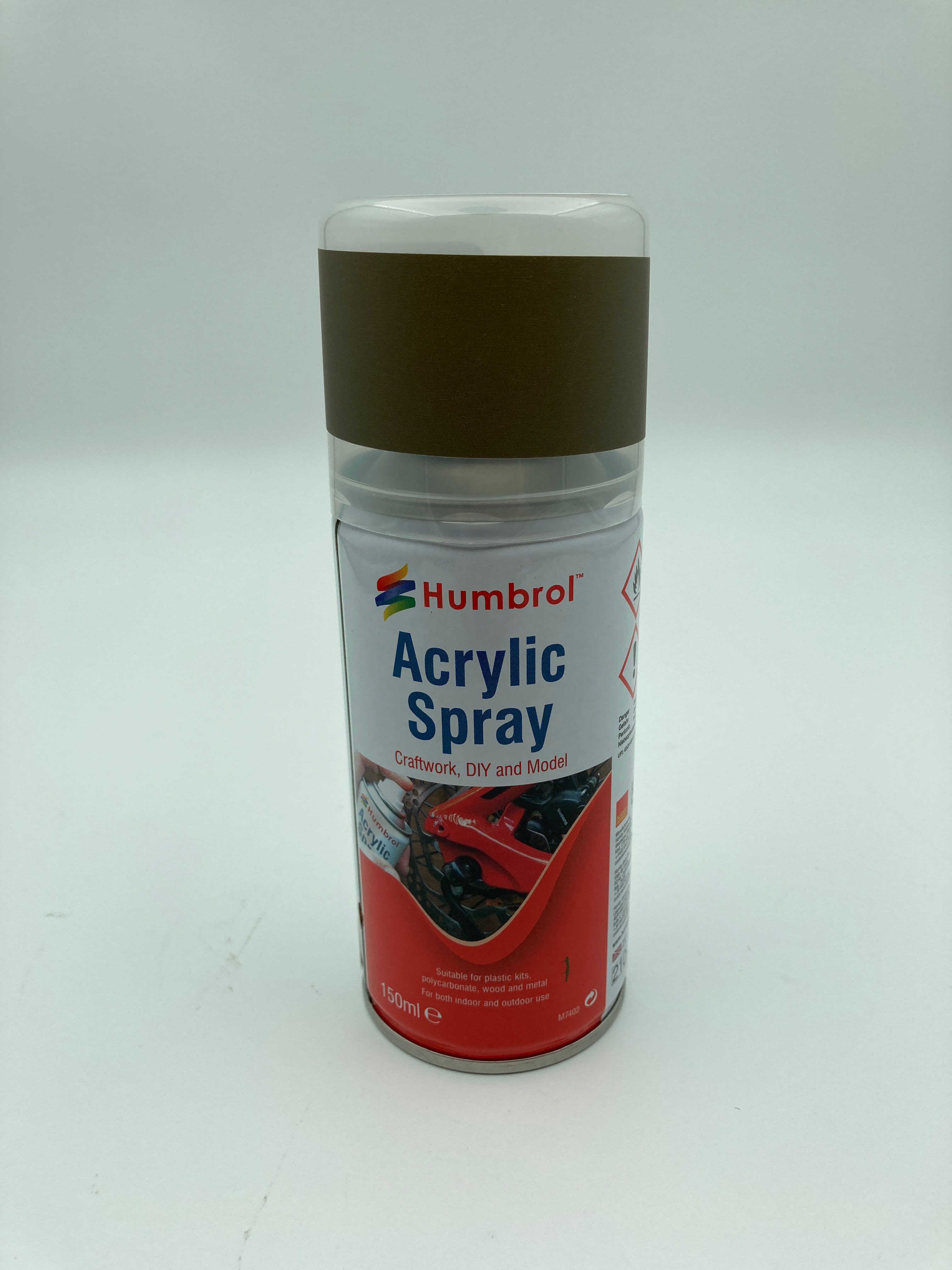 Billede fra myndighedens meddelelse af det tilbagekaldte produkt AD6155 No 155 Olive Drab Matt Modellers Spray 150 ML. Årsag: OVERTRÆD.