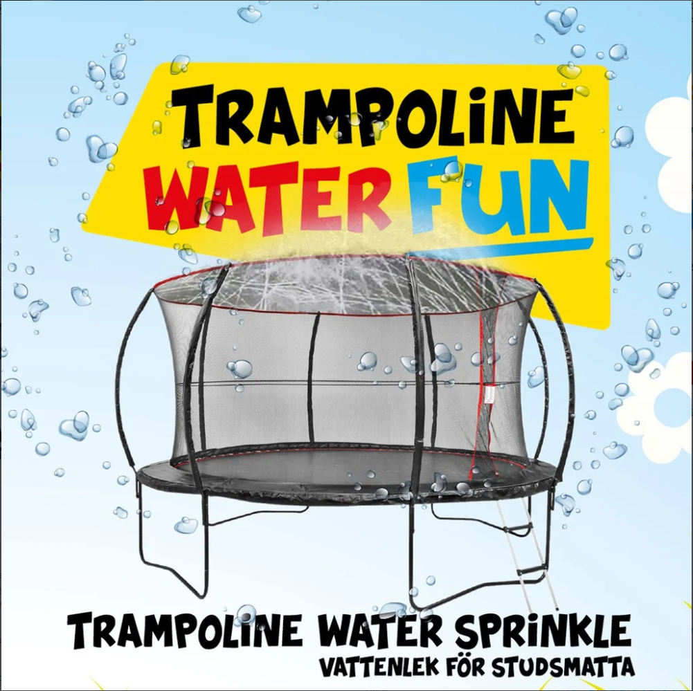 Billede fra myndighedens meddelelse af det tilbagekaldte produkt Trampoline Waterpark– Vandsprinkler til trampolin. Årsag: OKTILTAG.