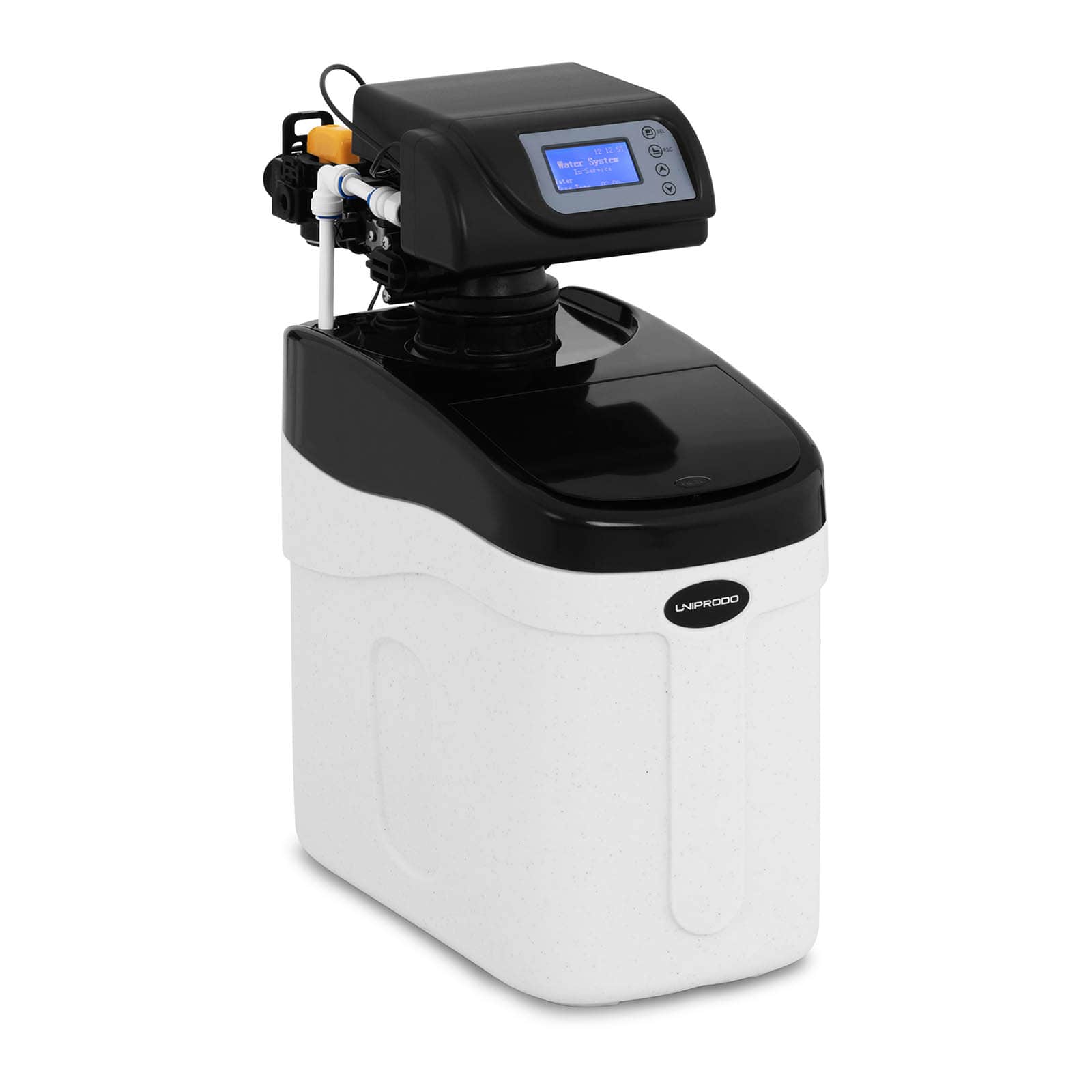 Billede fra myndighedens meddelelse af det tilbagekaldte produkt Uni Watersoftener 500. Årsag: OKTILTAG.