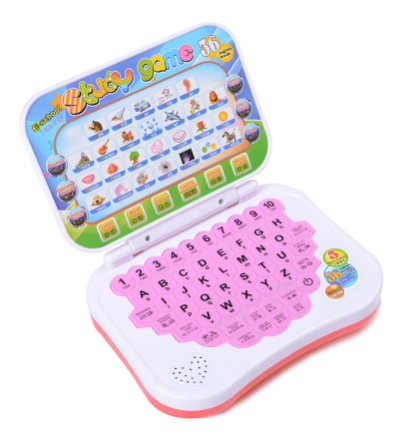 Billede fra myndighedens meddelelse af det tilbagekaldte produkt New Kids Children Computer Laptop Educational Learning Toys Gift For Boys Girls. Årsag: OKTILTAG.