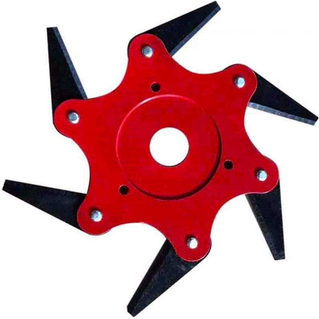 Billede fra myndighedens meddelelse af det tilbagekaldte produkt DALTH Trimmer Head Cutter 6 Steel Grass Steel Blades Razors 65Mn Trimmer Head Cutter for Mower Grass Brush Cutter Head for String Trimmers and Brush Cutters Mowing Head Tool. Årsag: OKTILTAG.