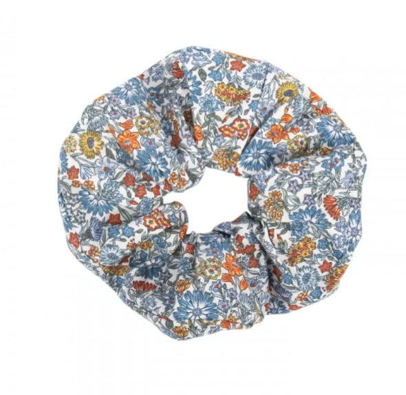 Billede fra myndighedens meddelelse af det tilbagekaldte produkt LIBERTY MAY FIELDS SCRUNCHIE. Årsag: OVERTRÆD.