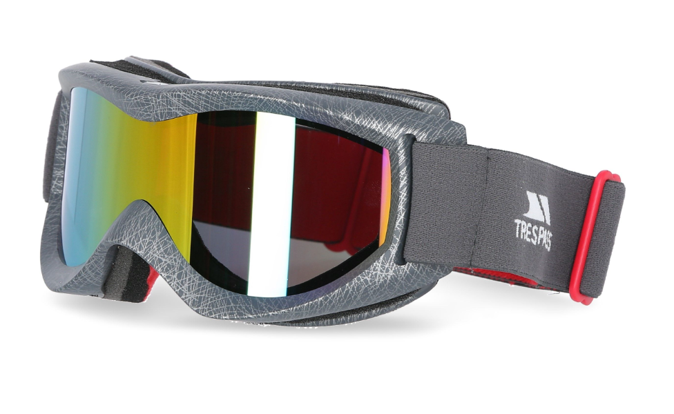 Billede fra myndighedens meddelelse af det tilbagekaldte produkt TRESPASS ADULTS SKI GOGGLES FIXATE. Årsag: OKTILTAG.