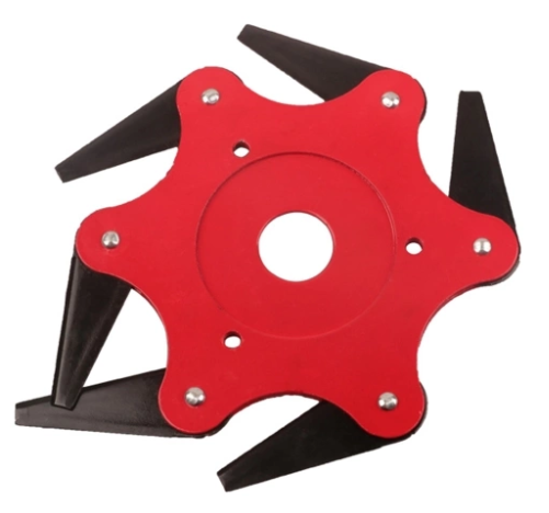 Billede fra myndighedens meddelelse af det tilbagekaldte produkt Lawn Mower Cutter Head Garden 6 Steel Blades Razors Trimmer Replacement String Trimmer Head. Årsag: OKTILTAG.