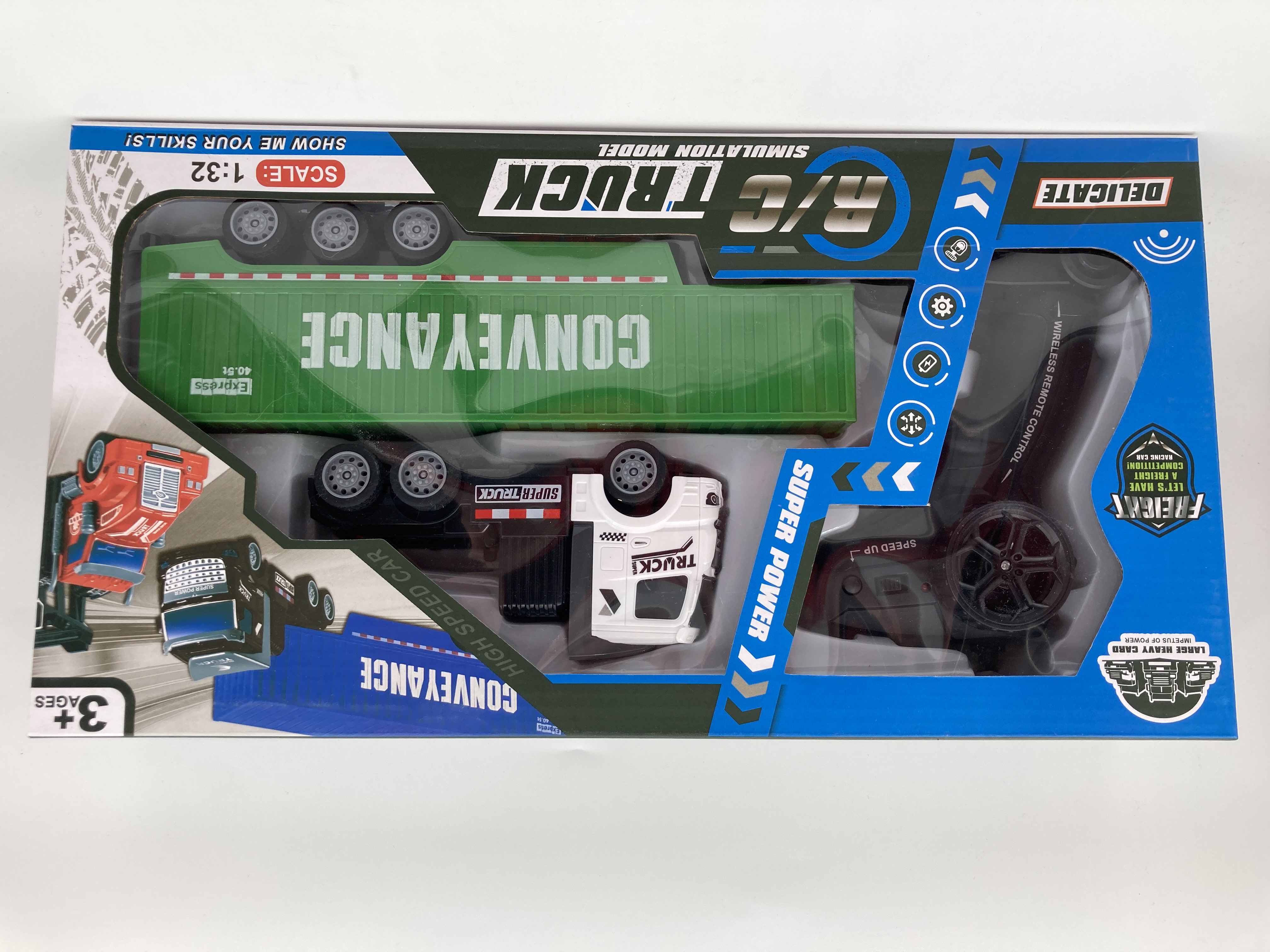 Billede fra myndighedens meddelelse af det tilbagekaldte produkt R/C Truck Simulation Model. Årsag: OKTILTAG.