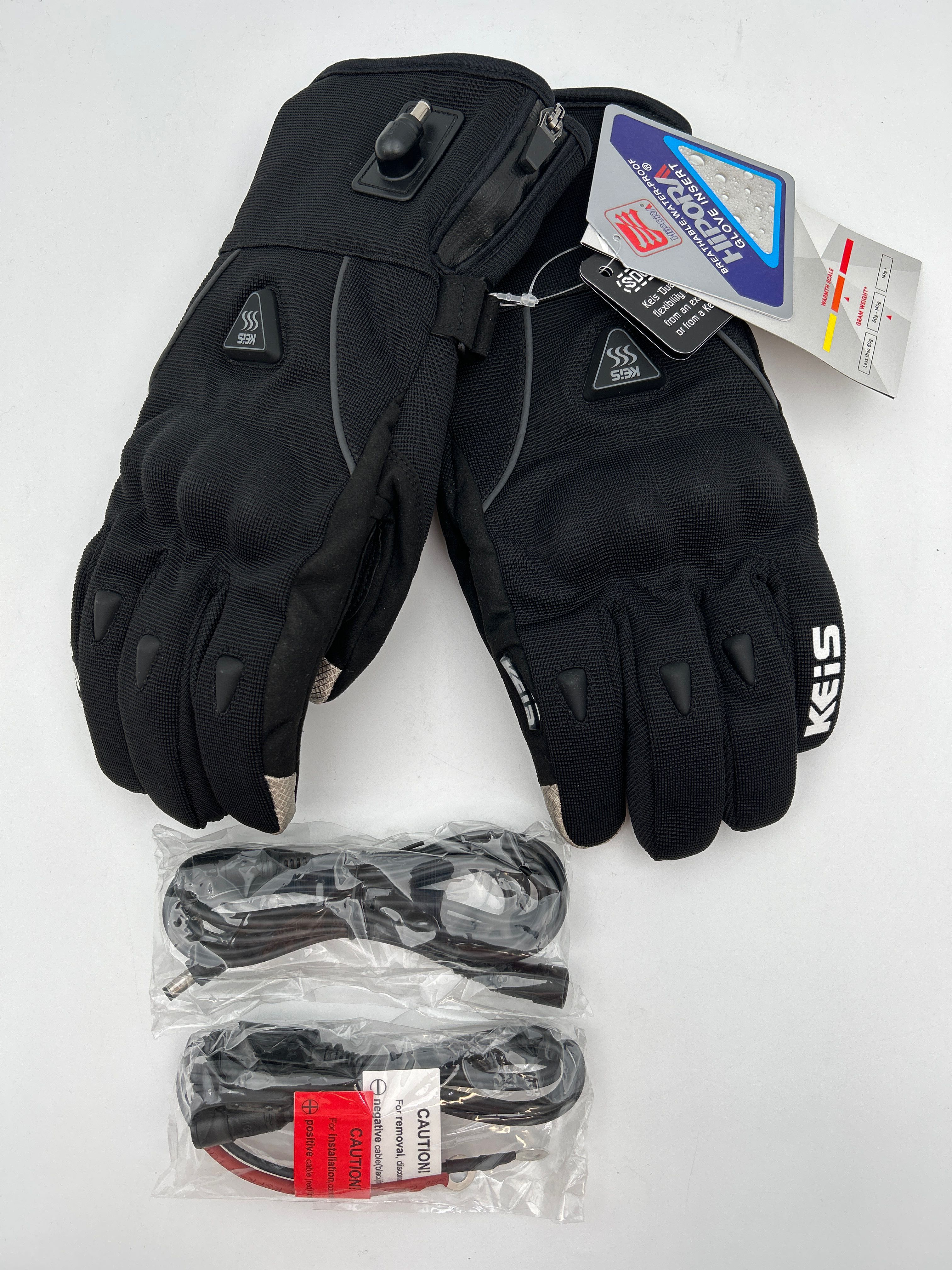 Billede fra myndighedens meddelelse af det tilbagekaldte produkt Heated Motorcycle Gloves - G701S 'Shorty' Bonded-Textile. Årsag: OKTILTAG.