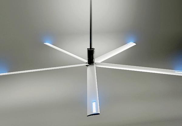 Billede fra myndighedens meddelelse af det tilbagekaldte produkt Northern Light UVC Fan. Årsag: OKTILTAG.