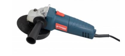 Billede fra myndighedens meddelelse af det tilbagekaldte produkt Vinkelsliber 500w - ø125mm - 230v. Årsag: OKTILTAG.