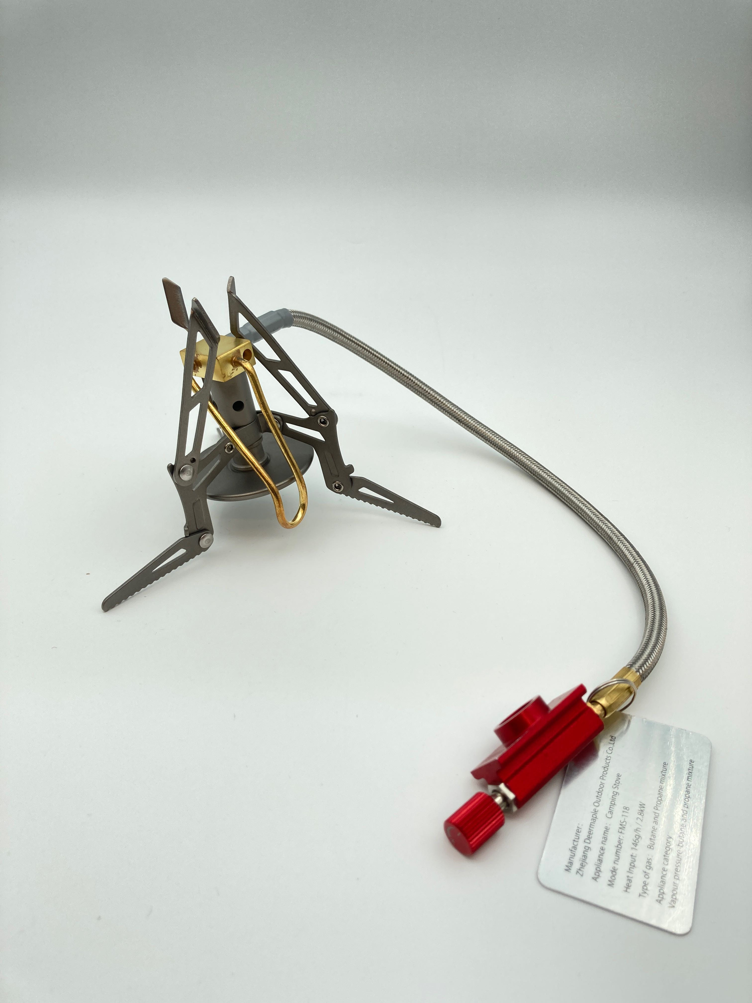 Billede fra myndighedens meddelelse af det tilbagekaldte produkt Koro Mountaineering stove. Årsag: OVERTRÆD.