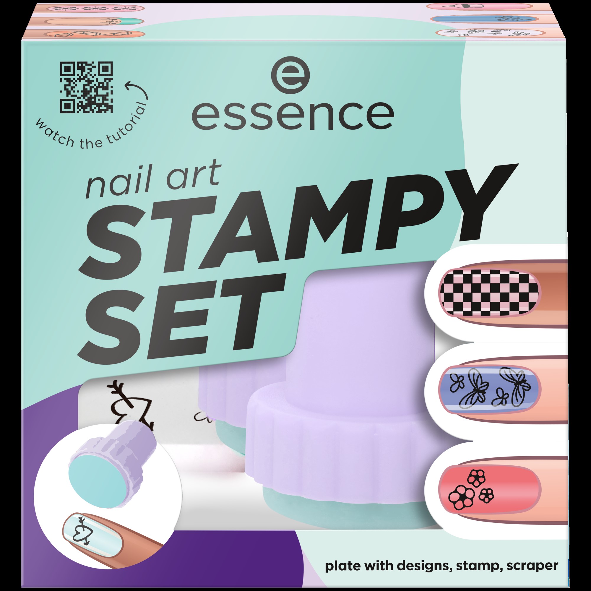 Billede fra myndighedens meddelelse af det tilbagekaldte produkt nail art- STAMPY SET / STAMPY DESIGNS. Årsag: OKTILTAG.