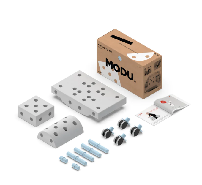 Billede fra myndighedens meddelelse af det tilbagekaldte produkt MODU, curiosity kit. Årsag: OKTILTAG.