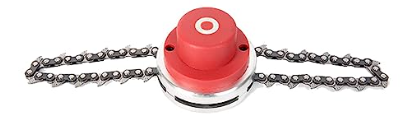 Billede fra myndighedens meddelelse af det tilbagekaldte produkt Dupiulk 65Mn Weed Eater Head, Grass Cutter Trimmer, Chain Weed Eater Blades (Red). Årsag: OKTILTAG.