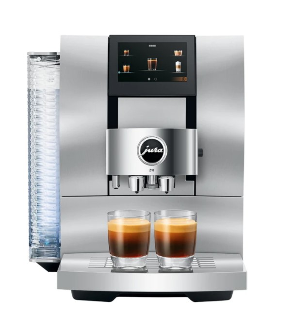 Billede fra myndighedens meddelelse af det tilbagekaldte produkt Jura Z10 - Automatisk kaffemaskine med capuccinatore - 15 bar - sort/aluminum. Årsag: OVERTRÆD.