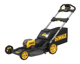 Billede fra myndighedens meddelelse af det tilbagekaldte produkt DeWALT plæneklipper model DCMWP134, DCMWP156, DCMWP500 og DCMWSP550. Årsag: OVERTRÆD.