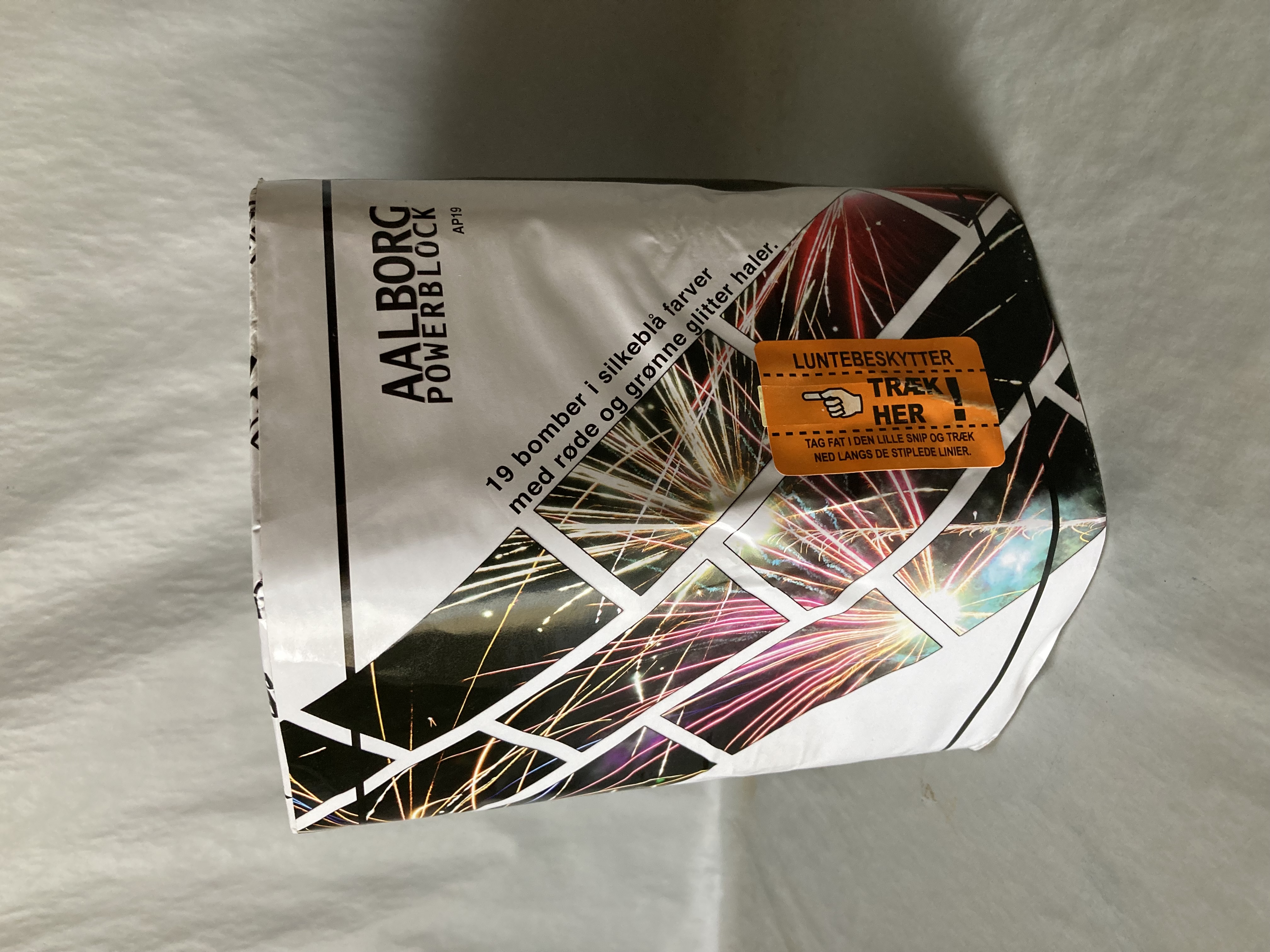 Billede fra myndighedens meddelelse af det tilbagekaldte produkt Aalborg Powerblock. Årsag: OVERTRÆD.