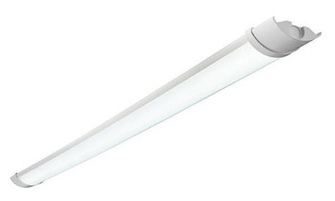 Billede fra myndighedens meddelelse af det tilbagekaldte produkt LED armatur, SAXBY LIGHTING LTD, model 73536. Årsag: OVERTRÆD.