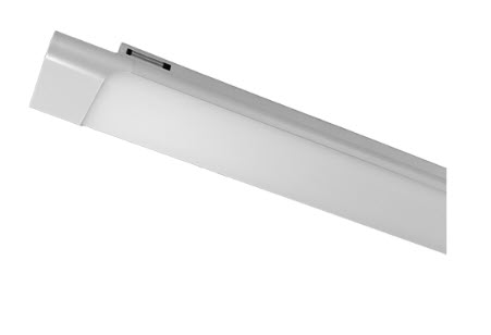 Billede fra myndighedens meddelelse af det tilbagekaldte produkt Uranus, LED Batten 222551, 120cm, 40W - Grey. Årsag: OVERTRÆD.