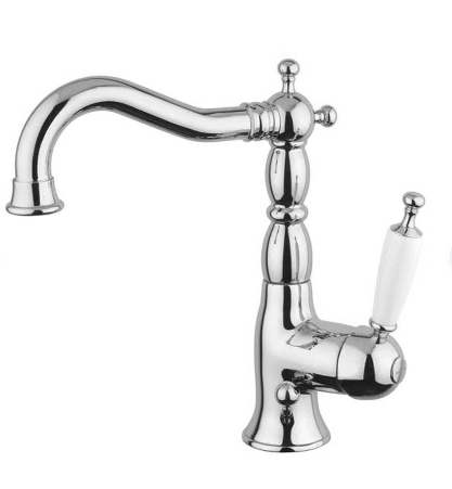 Billede fra myndighedens meddelelse af det tilbagekaldte produkt Oxford Håndvaskarmatur Krom. Årsag: OVERTRÆD.