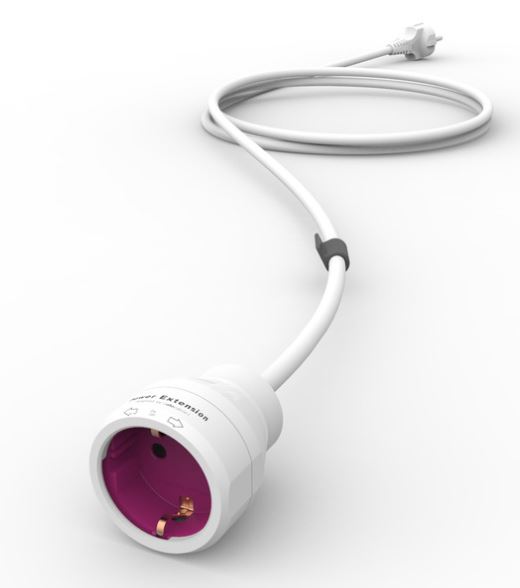 Billede fra myndighedens meddelelse af det tilbagekaldte produkt POWERCUBE FORLÆNGERLEDNING 3 METER -. Årsag: OKTILTAG.