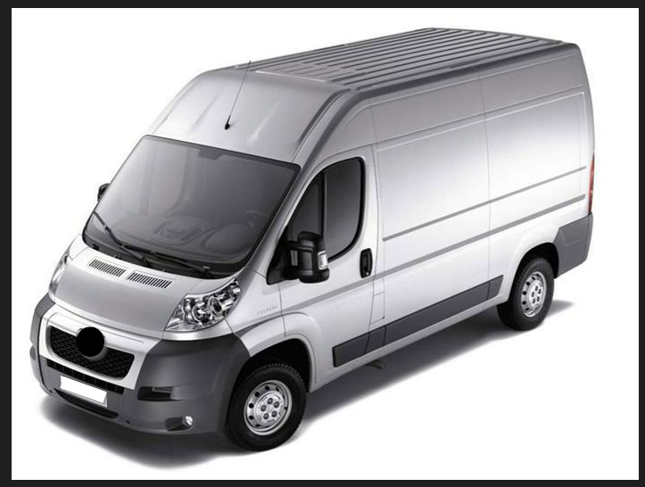Billede fra myndighedens meddelelse af det tilbagekaldte produkt Peugeot Boxer. Årsag: OVERTRÆD.