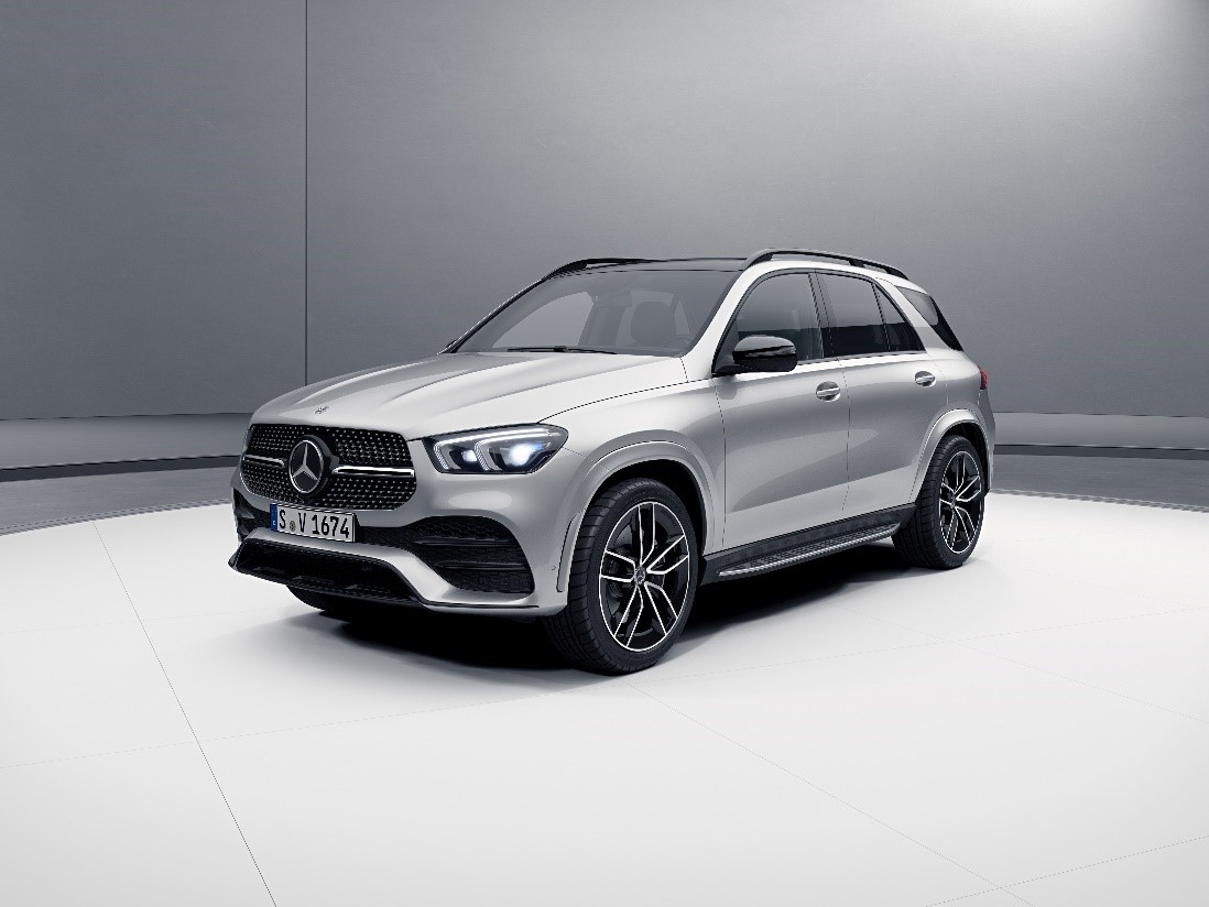 Billede fra myndighedens meddelelse af det tilbagekaldte produkt Mercedes-Benz - GLE. Årsag: OVERTRÆD.