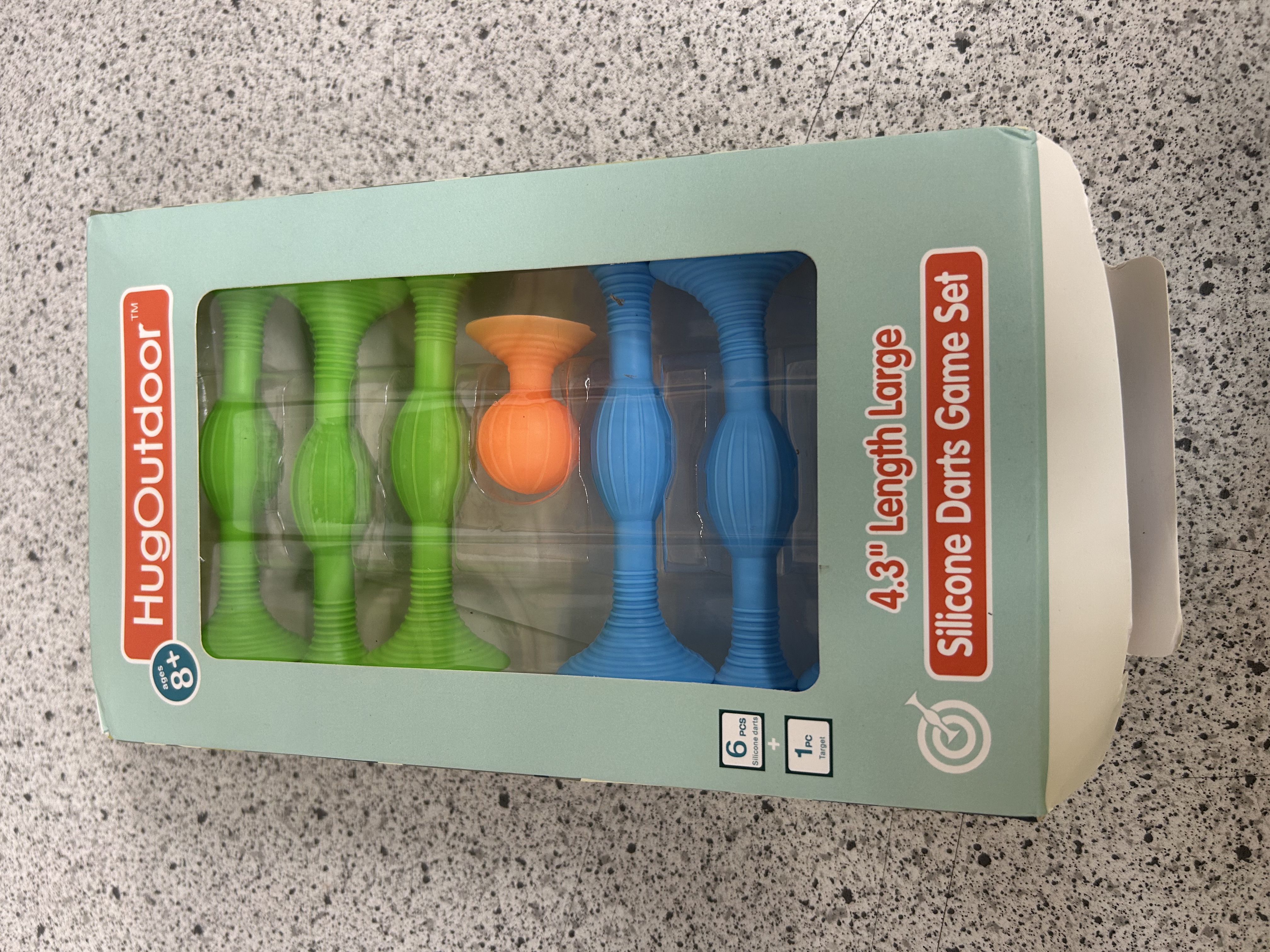 Billede fra myndighedens meddelelse af det tilbagekaldte produkt Suction Cup Dart Toy XPFB91. Årsag: OVERTRÆD.