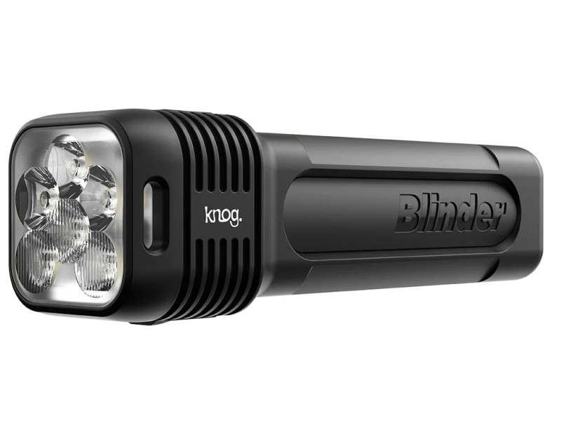 Billede fra myndighedens meddelelse af det tilbagekaldte produkt KNOG Blinder cykellygter. Årsag: OVERTRÆD.
