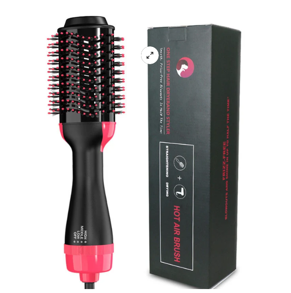 Billede fra myndighedens meddelelse af det tilbagekaldte produkt Professional Hair Dryer Brush Plug: EU. Årsag: OVERTRÆD.