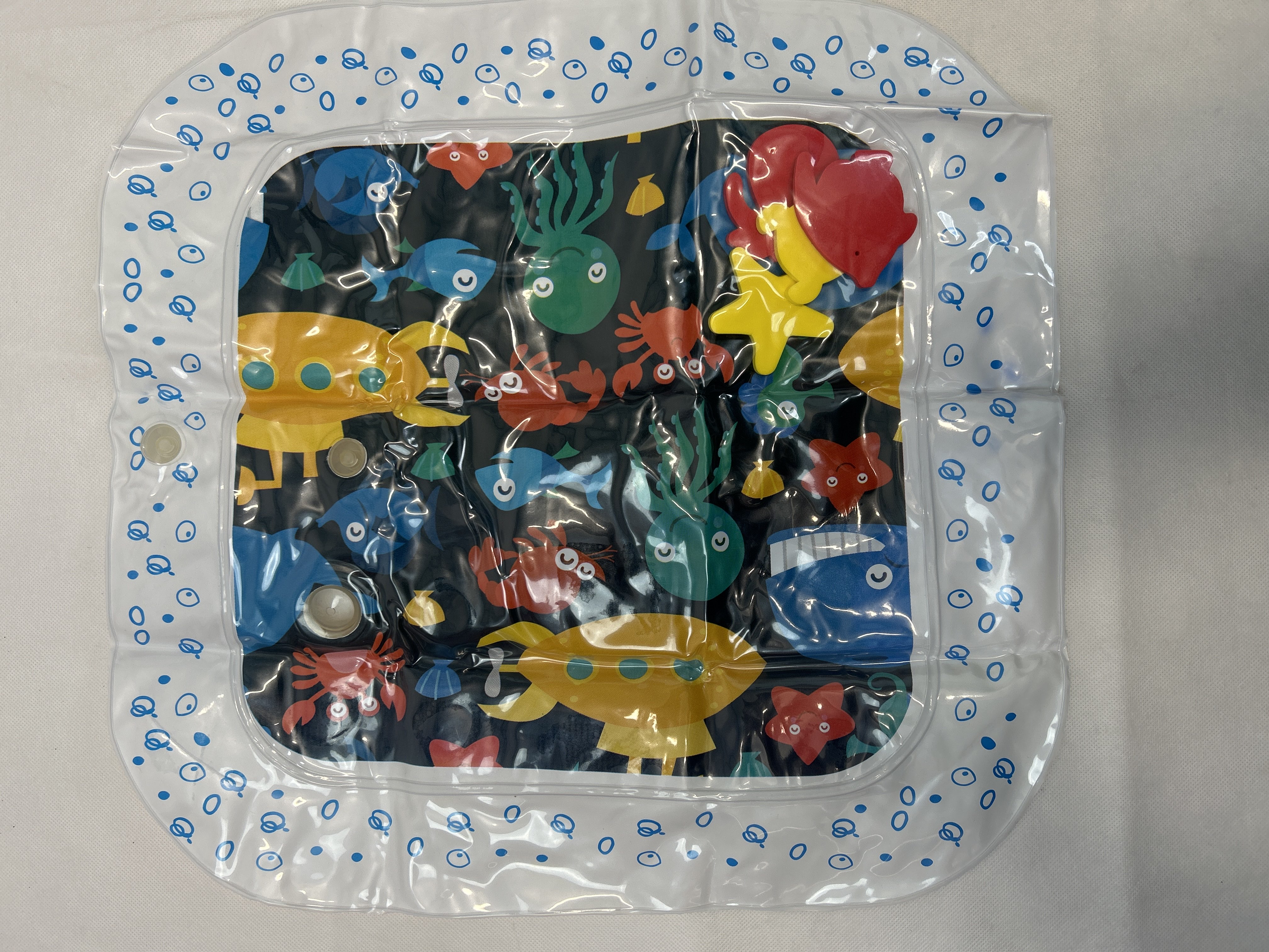 Billede fra myndighedens meddelelse af det tilbagekaldte produkt Inflatable Toys Water Play Mat Infants Baby Toddlers Perfect Fun Tummy Time Play - A. Årsag: OVERTRÆD.