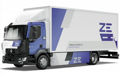 Billede fra myndighedens meddelelse af det tilbagekaldte produkt Renault Trucks - Model: D ZE/DWIDE ZE. Årsag: OVERTRÆD.