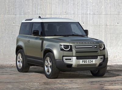Billede fra myndighedens meddelelse af det tilbagekaldte produkt Land Rover - Defender. Årsag: OVERTRÆD.
